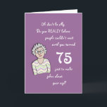 75th Birthday For Her-Funny Card<br><div class="desc"></div>