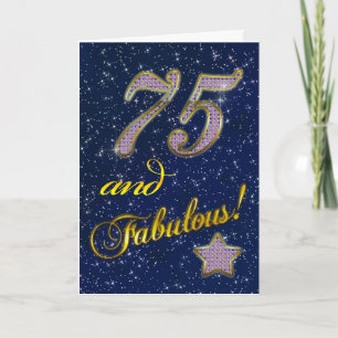 75th birthday for someone Fabulous Card