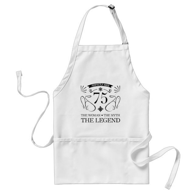 75th Birthday For Women Adult Apron (Front)
