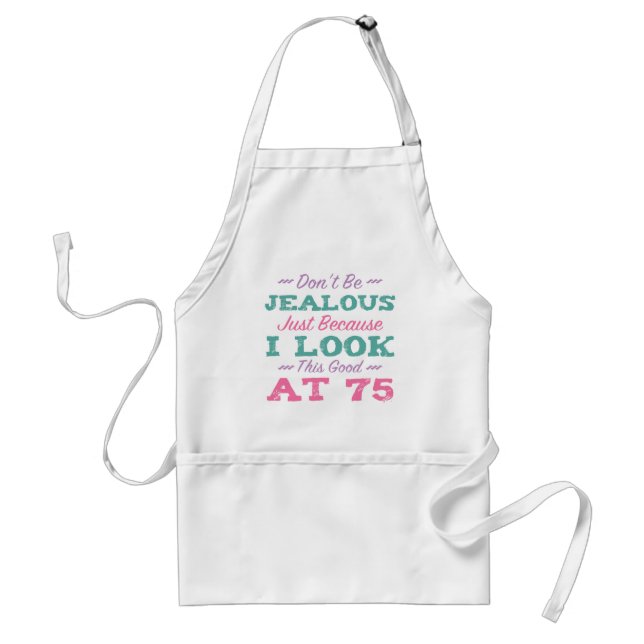 75th Birthday For Women Adult Apron (Front)