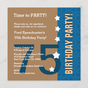 75th Birthday Funny NOT Over the Hill Z75C Invitation