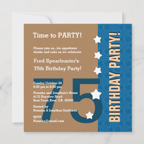 75th Birthday Funny NOT Over the Hill Z75C Invitation