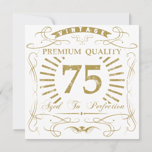 75th Birthday Gag Gift Card (Front)