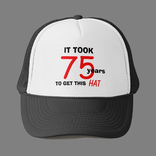 75th Birthday Gag Gifts Hat for Men
