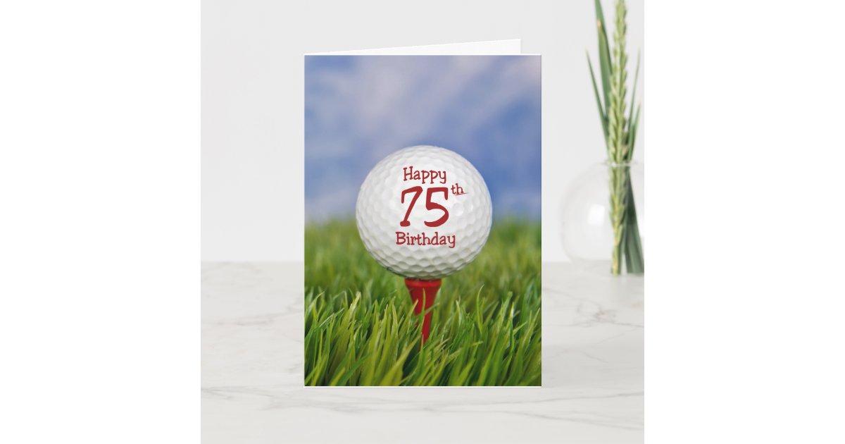 75th Birthday Golf Ball Card | Zazzle.com