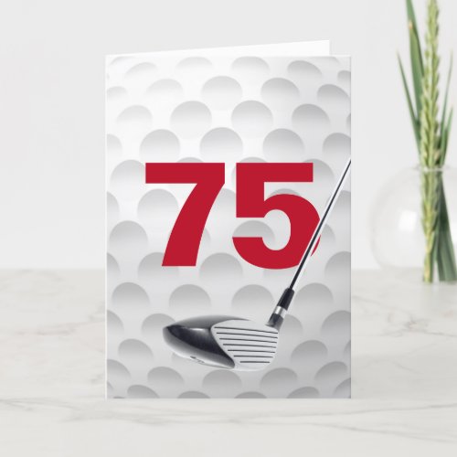 75th Birthday Golf Ball Design Card