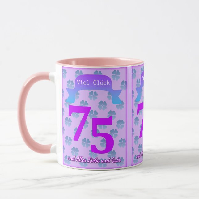 75th Birthday In German Mug (Left)