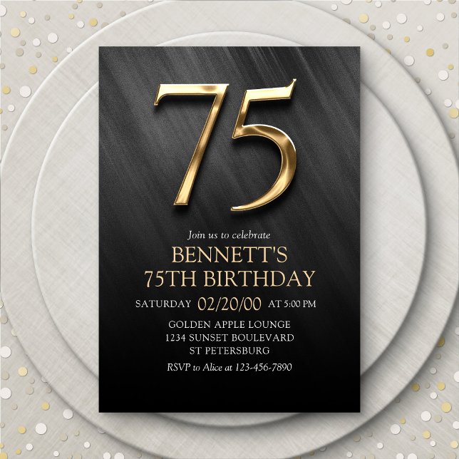75th Birthday Invitation (Creator Uploaded)