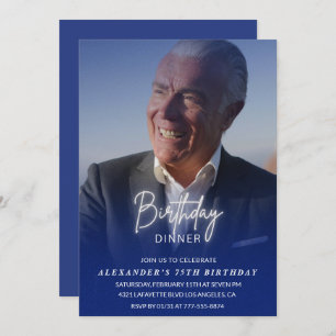75th birthday invitation Birthday Dinner Photo Men
