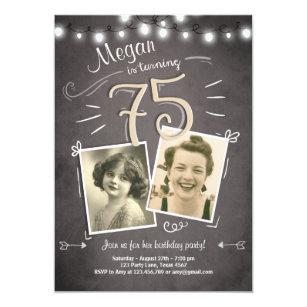 75th Birthday Invitations Zazzle