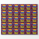 [ Thumbnail: 75th Birthday: Loving Hearts Pattern, Rainbow # 75 Wrapping Paper ]