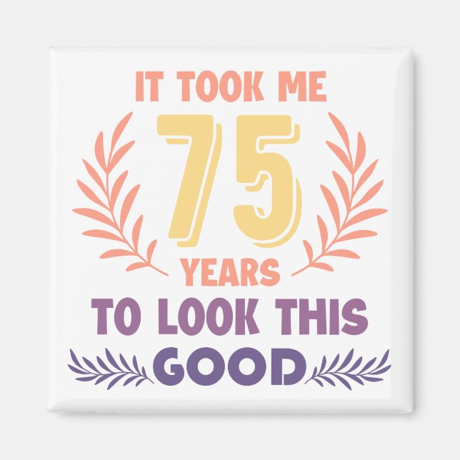 75th Birthday Magnet (Front)