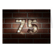 75th birthday-marquee light sign on brick (Front Horizontal)