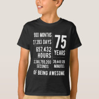 75th Birthday Men Women Funny 75 Years Old