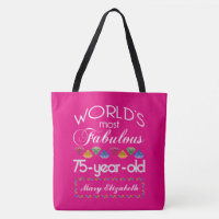 75th Birthday Most Fabulous Colorful Gems Pink