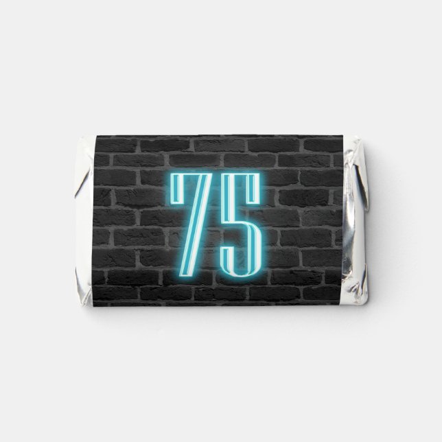 75th Birthday Neon Sign   Hershey's Miniatures (Front)