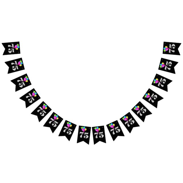 75th birthday party balloons bunting flags (All)