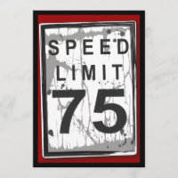 75th Birthday Party Grungy Speed Limit Sign