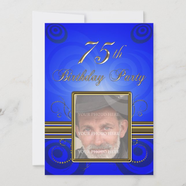 75th Birthday party Invitation (Front)