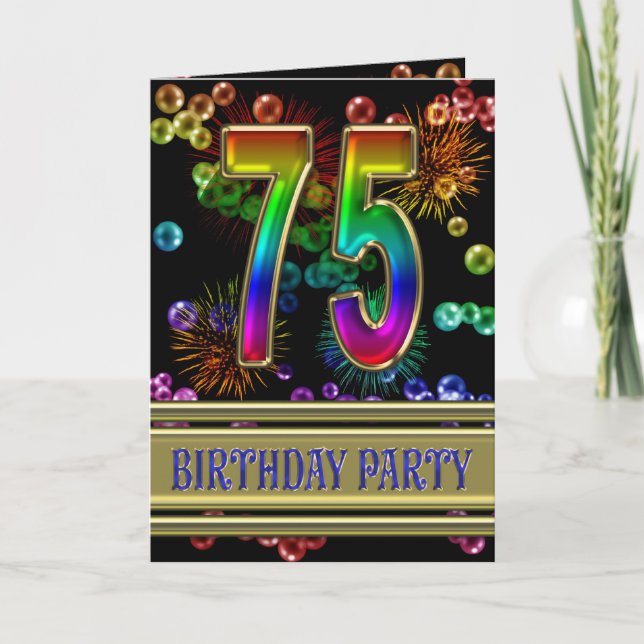 75th Birthday party Invitation (Front)