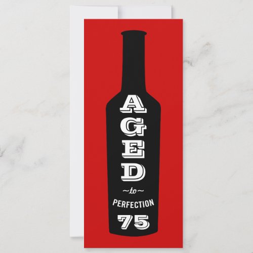 75th Birthday Party Invitation Aged to Perfection