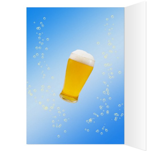 75th birthday party invitation with lots of beer (Inside (Left))