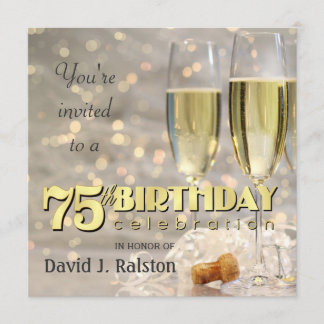 75th Birthday Party - Personalized Invitations