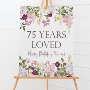 75th Birthday Party Welcome Sign Printable - 75 Ye