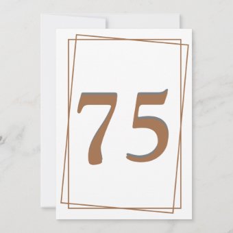 75th Birthday photo simple minimal modern Invitation | Zazzle