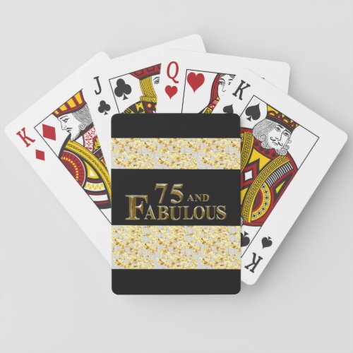 75th Birthday  Poker Cards