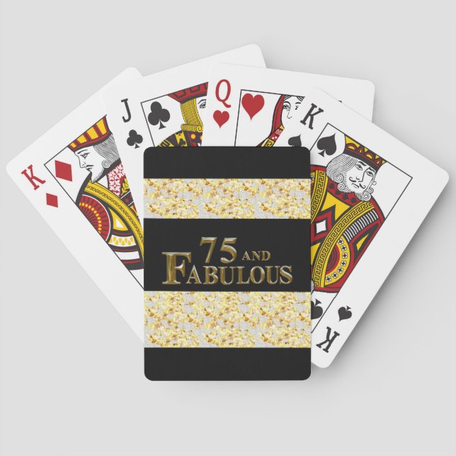 75th Birthday  Poker Cards (Back)
