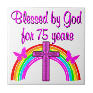 75TH BIRTHDAY PRAYER PERSONALIZED DESIGN TILE