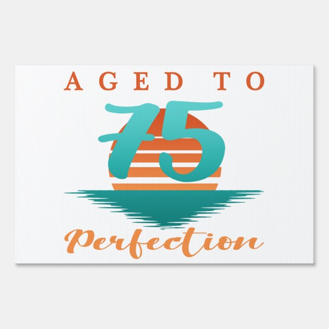 75th Birthday Retro Sign (Front)