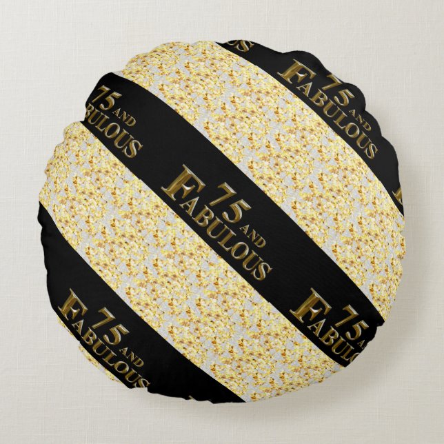 75th Birthday  Round Pillow (Front)