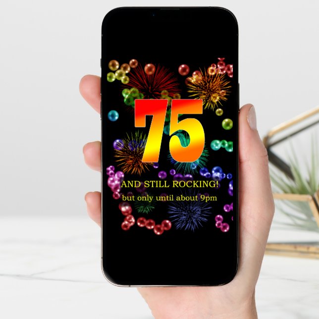 75th Birthday Still Rocking Cards (Front Digital)