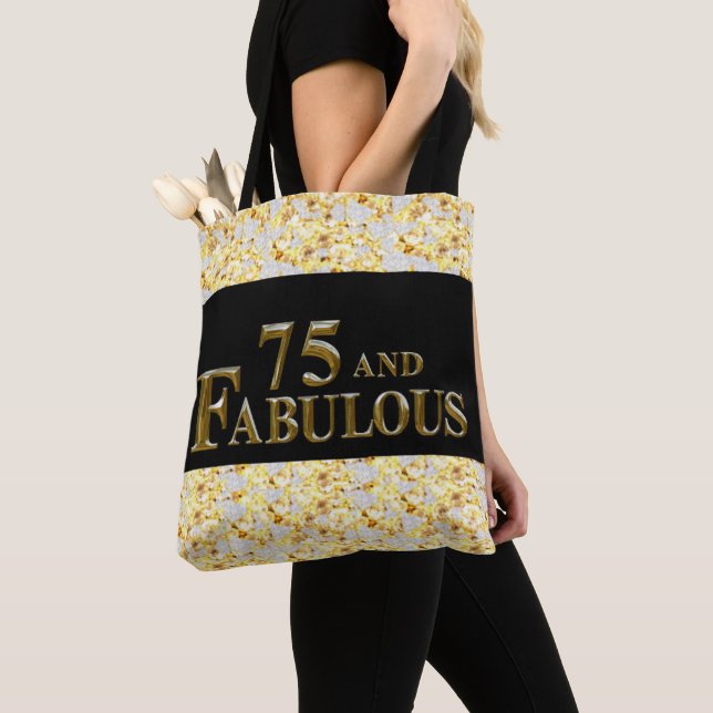 75th Birthday  Tote Bag (Close Up)