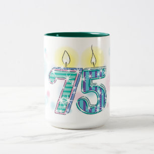 75th Birthday Two-Tone Coffee Mug