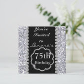 75th BLING Birthday Party Invitation (Standing Front)