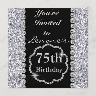 75th BLING Birthday Party Invitation