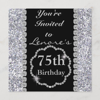 75th BLING Birthday Party Invitation