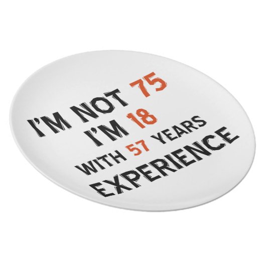 75th cool birthday designs plate (Right Side)