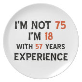 75th cool birthday designs plate (Front)