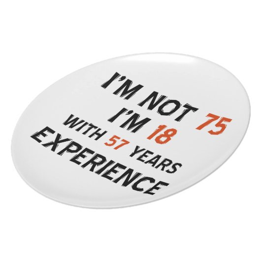 75th cool birthday designs plate (Left Side)