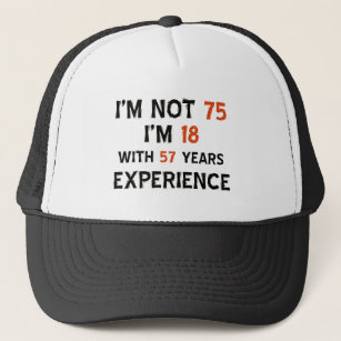 75th cool birthday designs trucker hat