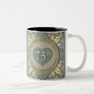 75th Diamond Wedding Anniversary Mug