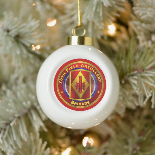 75th Field Artillery Brigade  Ceramic Ball Christmas Ornament (Tree)