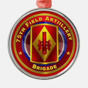 75th Field Artillery Brigade Christmas Metal Ornament