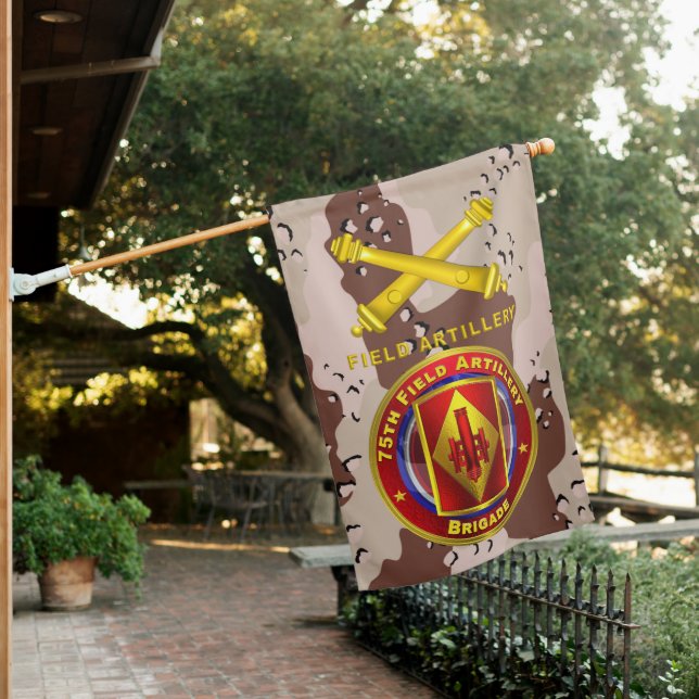 75th Field Artillery Brigade Desert Storm Veteran House Flag (In SItu)