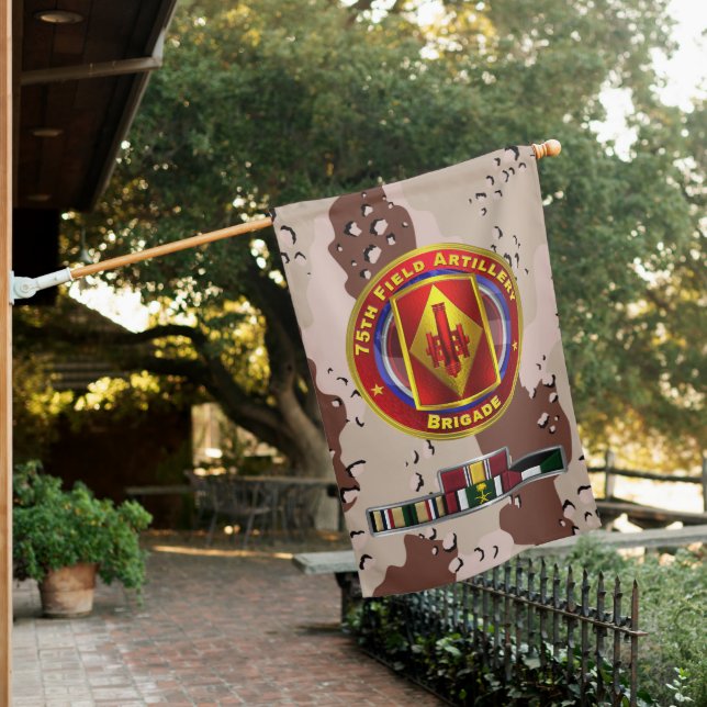 75th Field Artillery Brigade Desert Storm Veteran House Flag (In SItu)