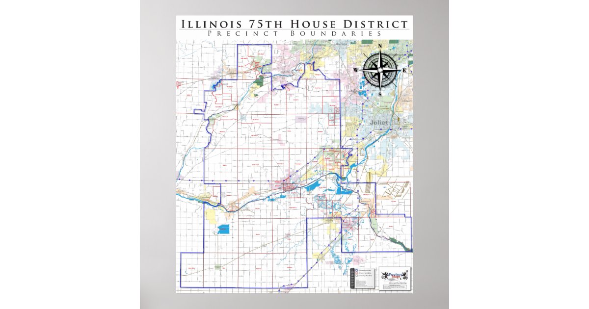house code party confirmation Illinois House Poster District Line 75th Map Detailed